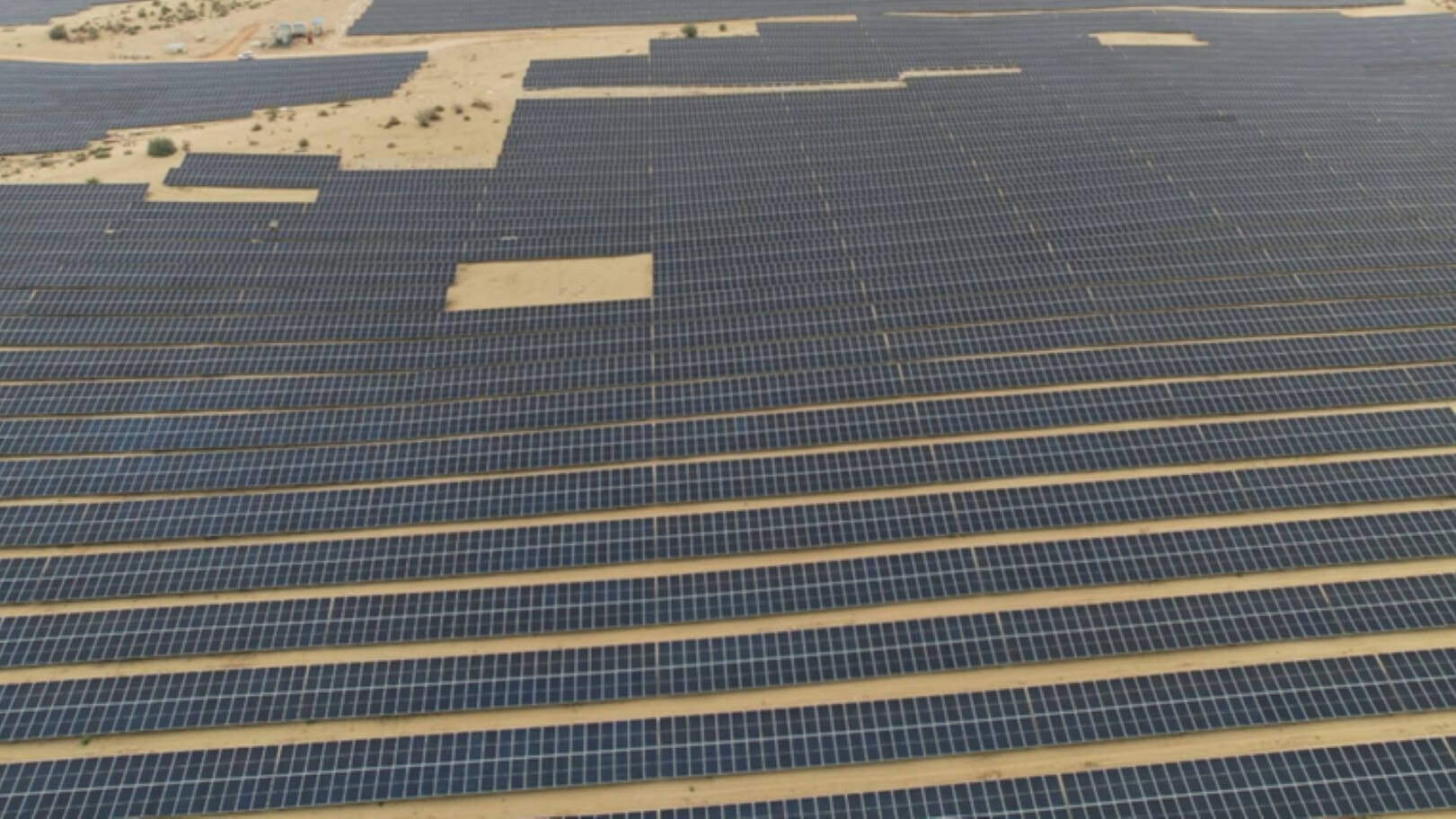 Aerial view of solar farm