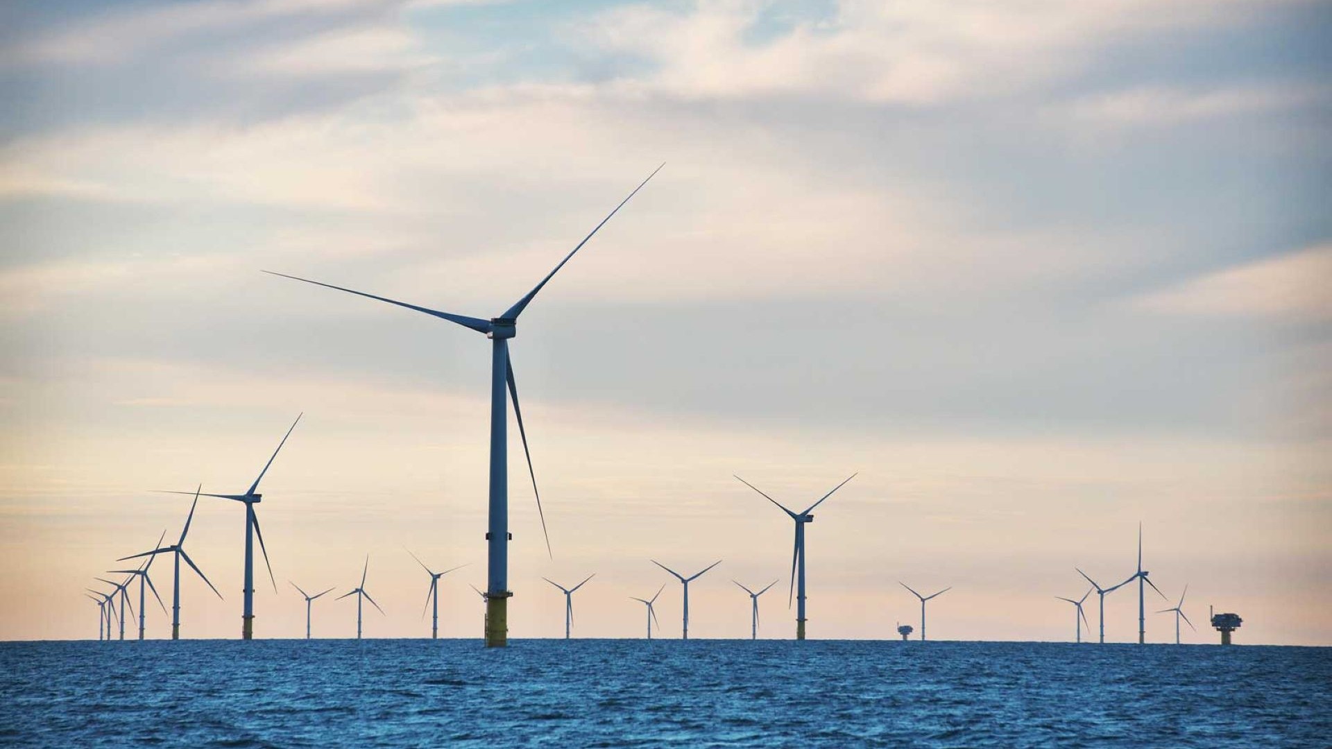 Group of offshore wind turbines