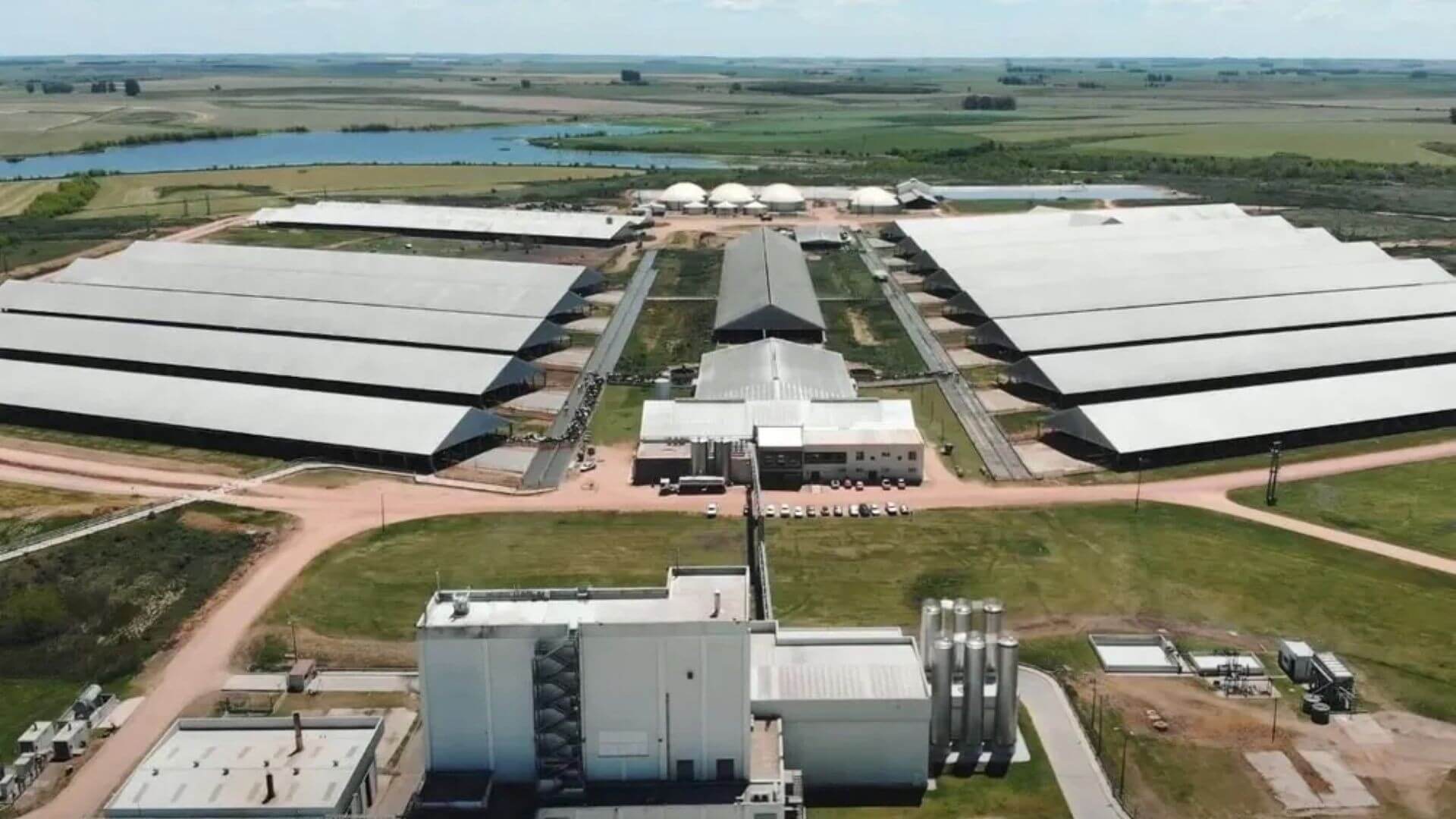 Aerial view of industrial complex
