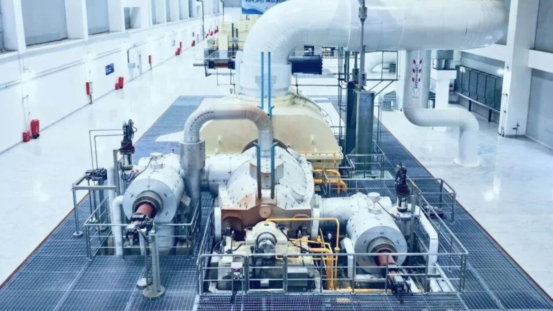 Inside view of turbine hall