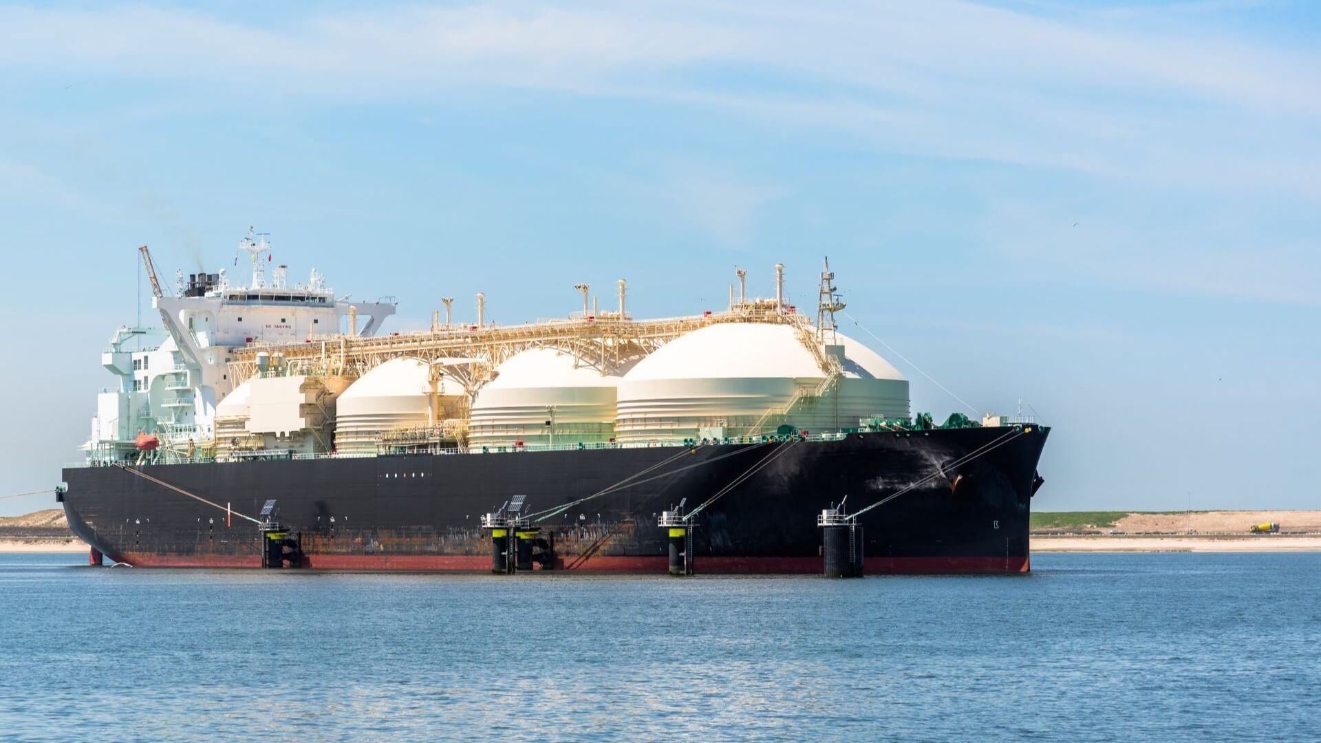 LNG carrier in the water