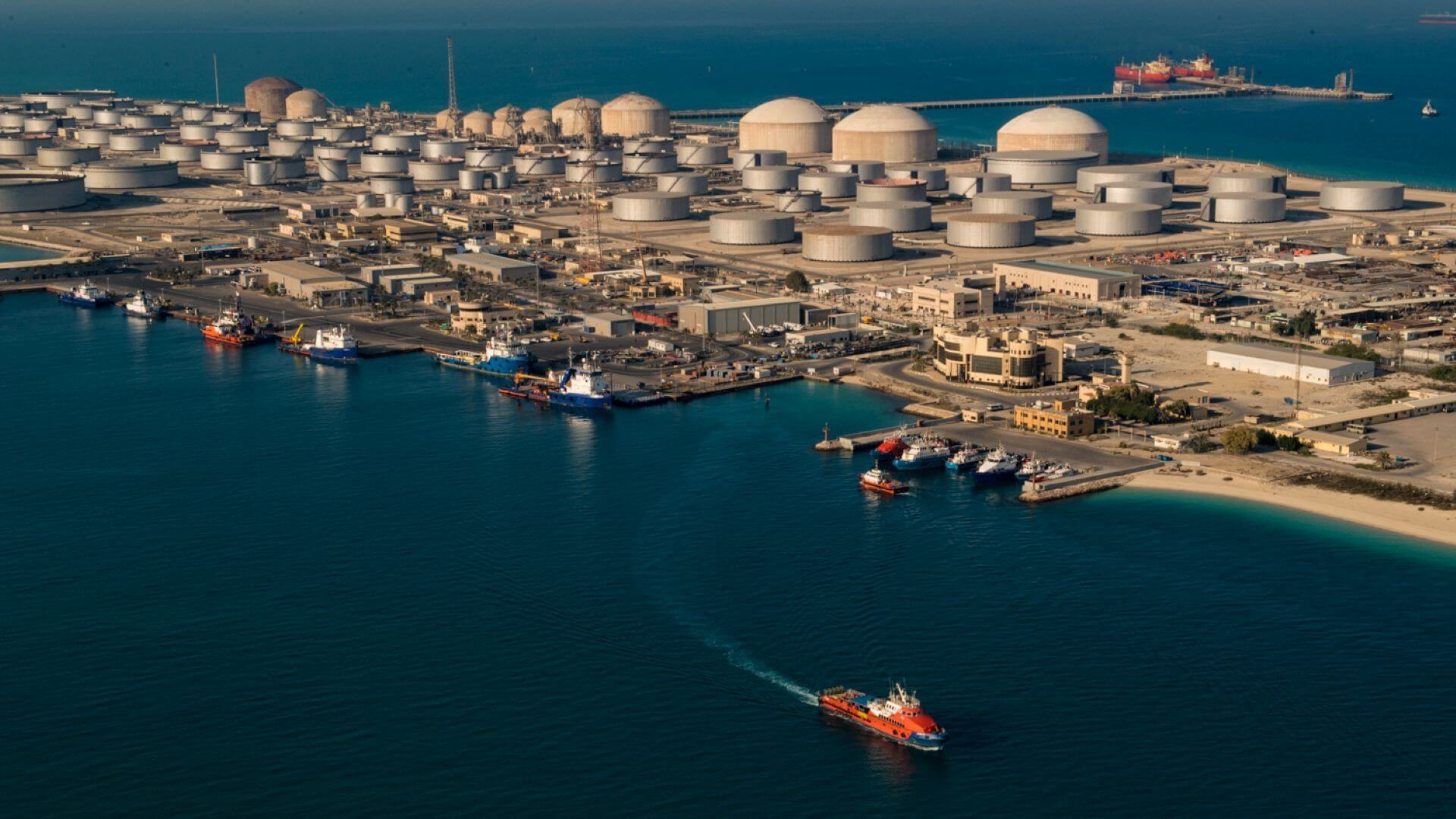 Aerial view of Ras Tanura refinery