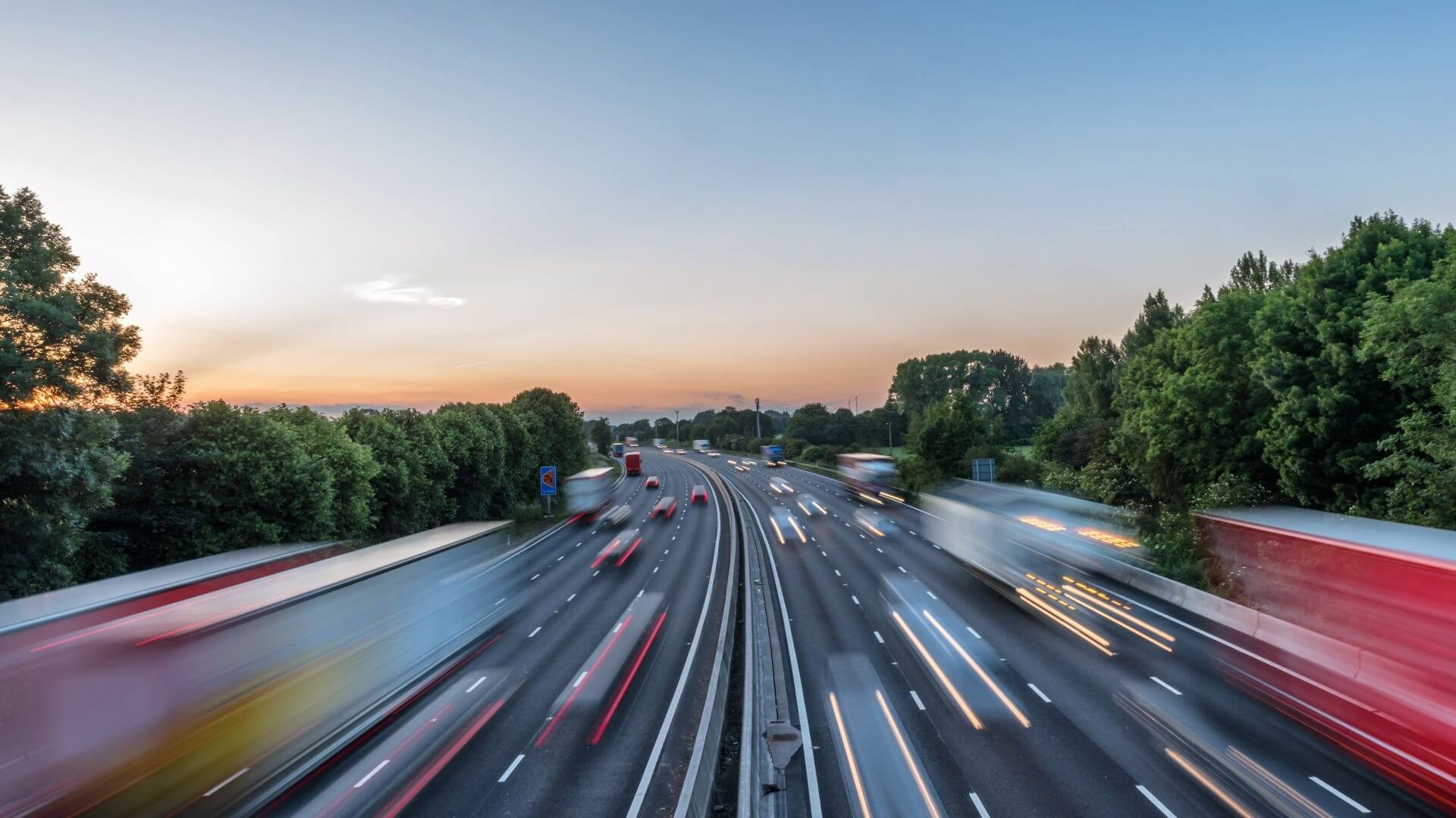 Moving traffic on a motorway