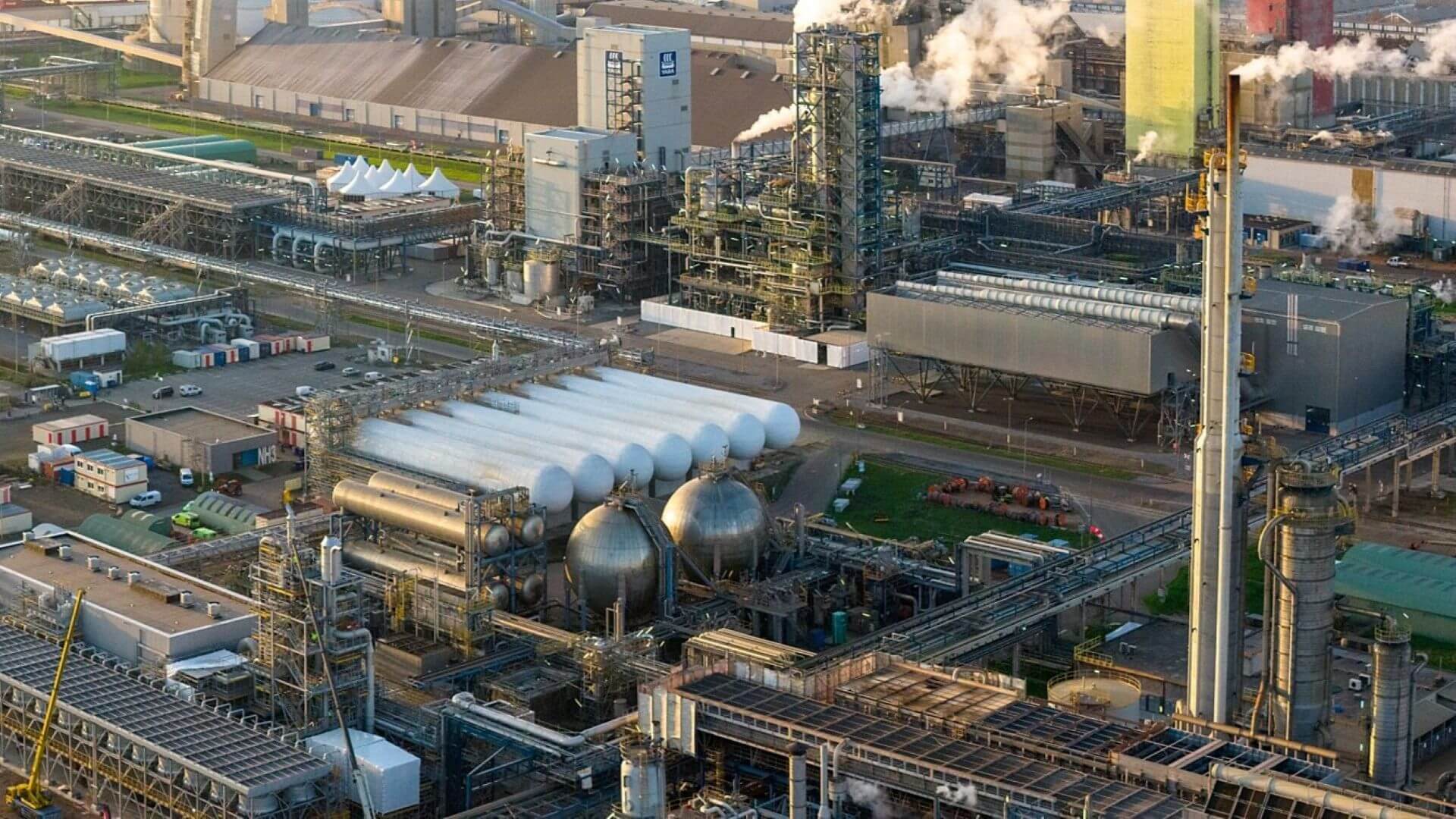 Aerial view of CCS storage facility