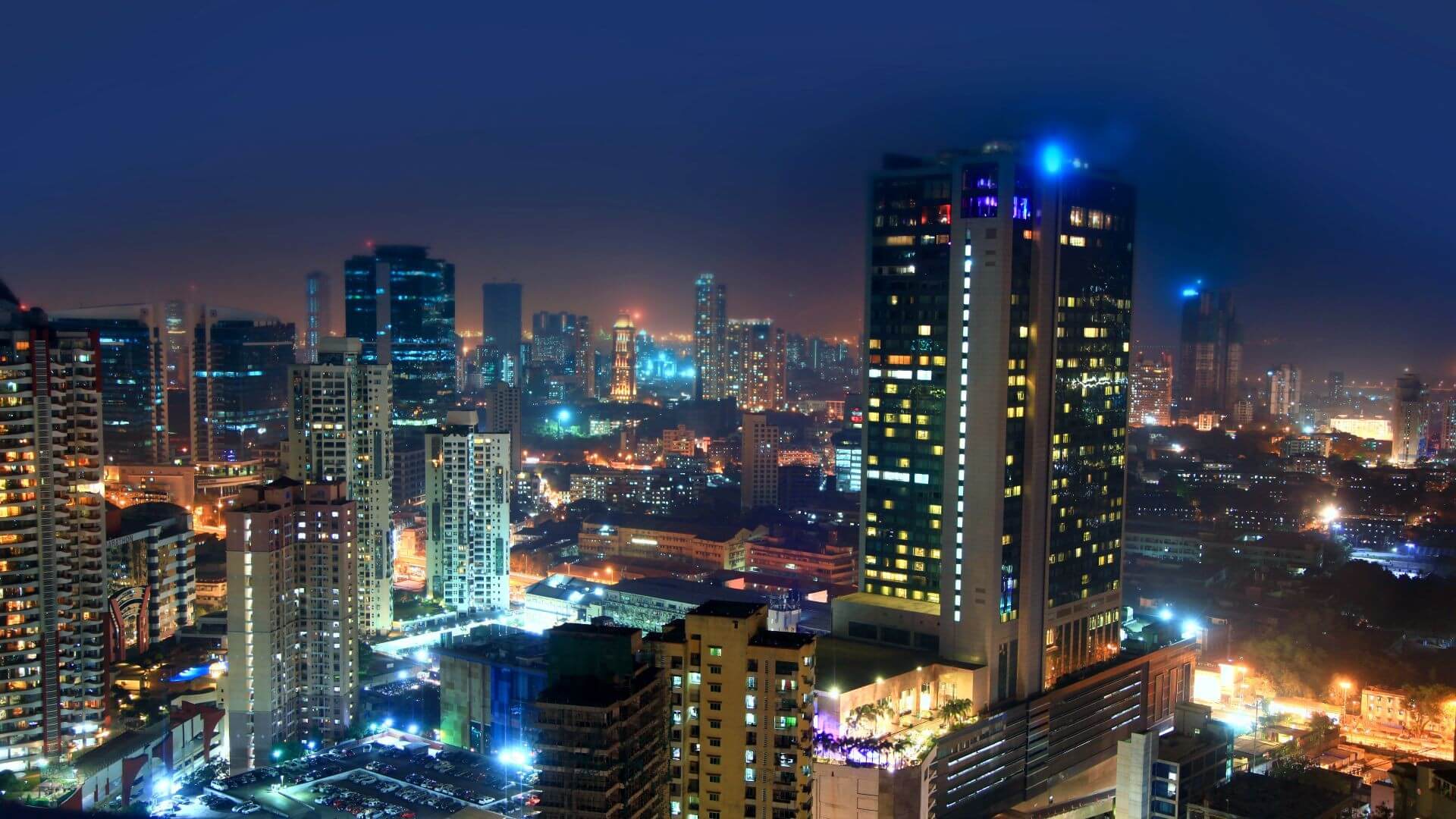 Mumbai skyline at night