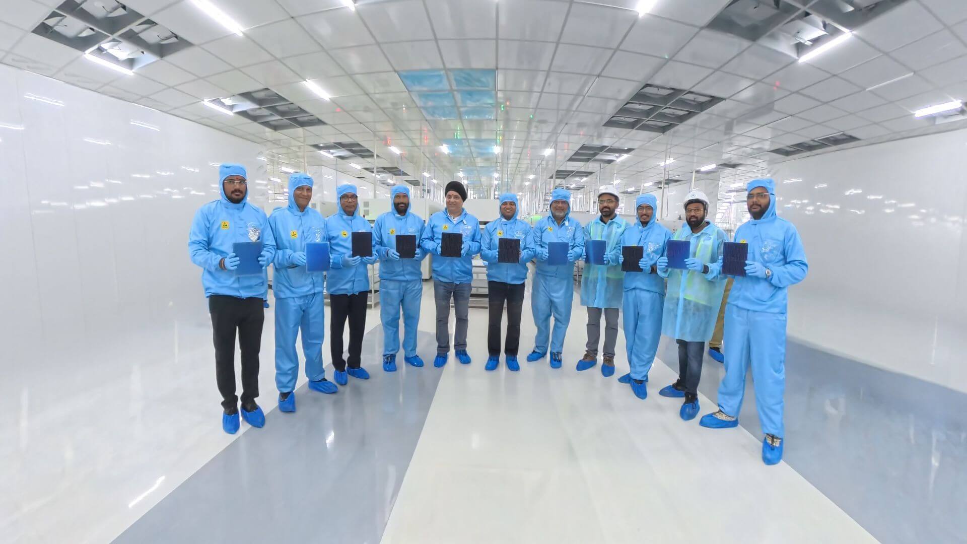 A group of people wearing blue uniforms