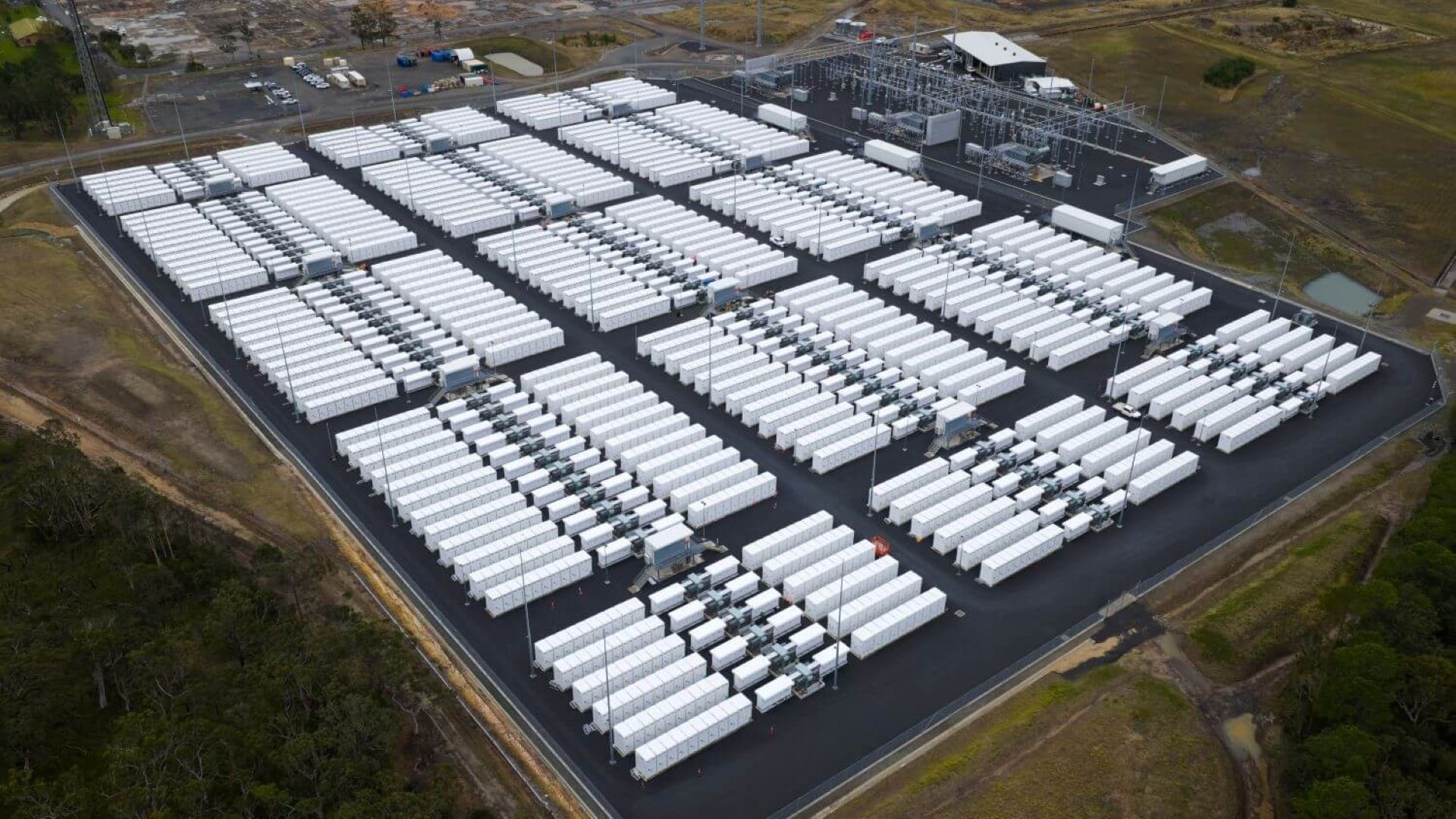 Aerial view of battery site